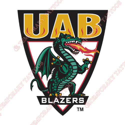UAB Blazers Customize Temporary Tattoos Stickers NO.6634